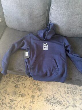 Kids Made Hoops basketball Navy Pullover Hoodie